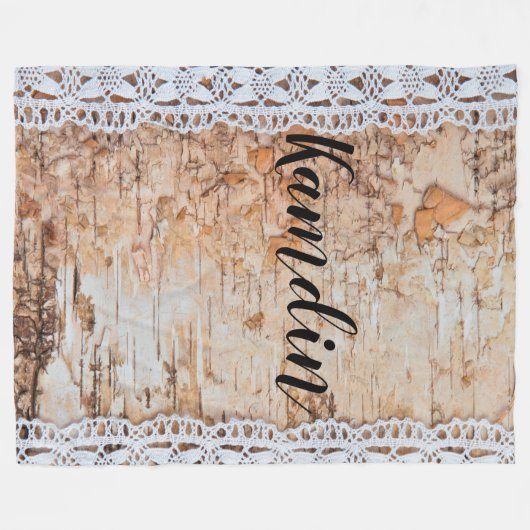 Gepersonaliseerde Fleece Gooi land schuur hout kan (Voorkant (Horizontaal))