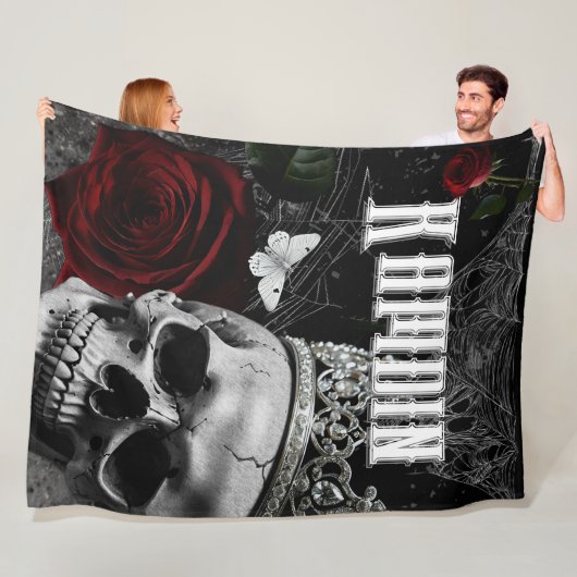 Gepersonaliseerde fleece gooi spookachtige Adeline (In situ)