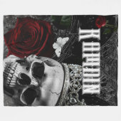 Gepersonaliseerde fleece gooi spookachtige Adeline (Voorkant (Horizontaal))