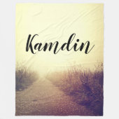 Gepersonaliseerde Fleece Gooi Sunrise Pathway Walk (Voorkant)