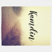 Gepersonaliseerde Fleece Gooi Sunrise Pathway Walk (Voorkant (Horizontaal))