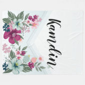 Gepersonaliseerde Fleece Gooi Tropische Bloem op B (Voorkant (Horizontaal))