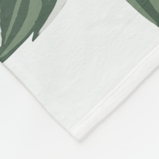 Gepersonaliseerde Fleece Gooi Tropische Bloem op B (Hoek)