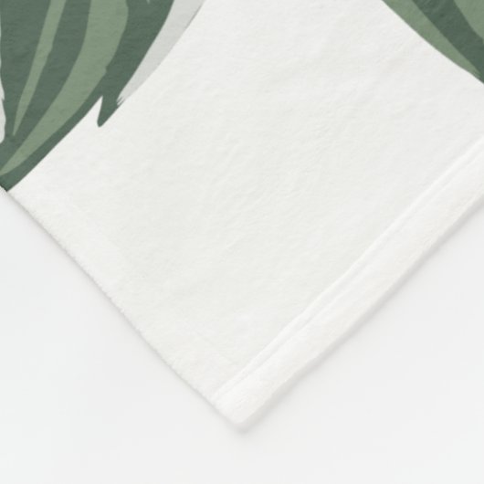 Gepersonaliseerde fleece Gooi tropische bloem op w (Hoek)