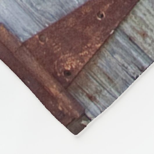 Gepersonaliseerde fleece gooi wit wassen hout schu (Hoek)