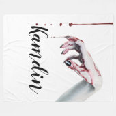 Gepersonaliseerde Fleece Gooi zombie bloeddruppelv (Voorkant (Horizontaal))