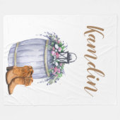 Gepersonaliseerde fleece gooi zomer land bruiloft (Voorkant (Horizontaal))