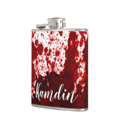 Gepersonaliseerde fles bloedplaatje Vampier Gothic Heupfles (Links)