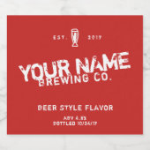 Gepersonaliseerde flesetiketten - Voeg je eigen wo Bier Etiket (Enkel label)