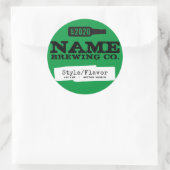 Gepersonaliseerde flesetiketten - Voeg je eigen wo Ronde Sticker (Tas)