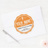 Gepersonaliseerde flesetiketten - Voeg je eigen wo Ronde Sticker (Envelop)