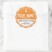 Gepersonaliseerde flesetiketten - Voeg je eigen wo Ronde Sticker (Tas)