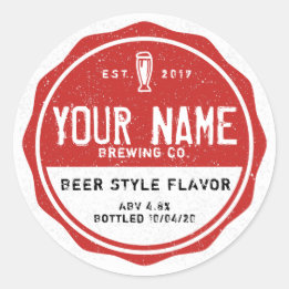 Gepersonaliseerde flesetiketten - Voeg je eigen wo Ronde Sticker