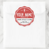 Gepersonaliseerde flesetiketten - Voeg je eigen wo Ronde Sticker (Tas)