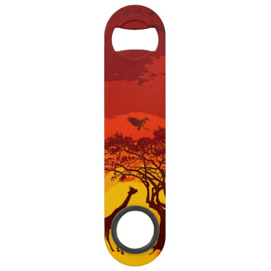Gepersonaliseerde flesopener African Safari Giraff Speed Flessenopener (Voorkant)