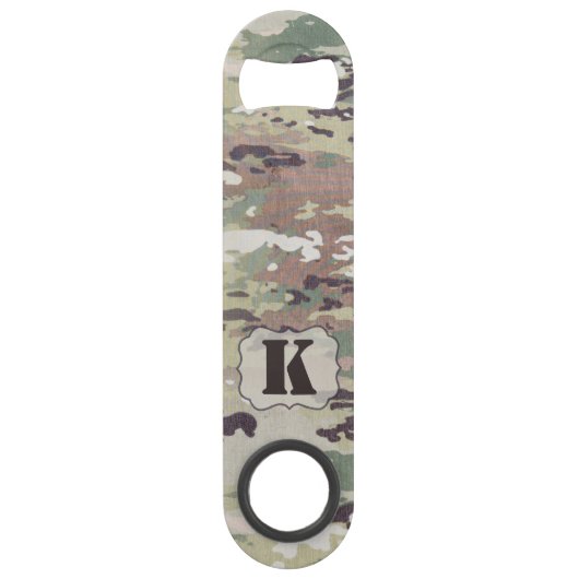Gepersonaliseerde flesopener Army OCP Camo Uniform Speed Flessenopener (Voorkant)