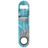 Gepersonaliseerde flesopener Blauw Hout Schuur Deu Speed Flessenopener (Achterkant)