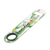 Gepersonaliseerde flesopener Boho Llama Bohemian C Speed Flessenopener (Voorkant Gekanteld)