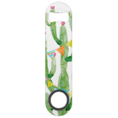 Gepersonaliseerde flesopener Boho Llama Bohemian C Speed Flessenopener (Achterkant)