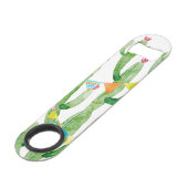 Gepersonaliseerde flesopener Boho Llama Bohemian C Speed Flessenopener (Achterkant Gekanteld)