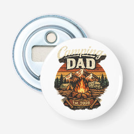 Gepersonaliseerde Flesopener Camping Vader 2026 Button Flesopener
