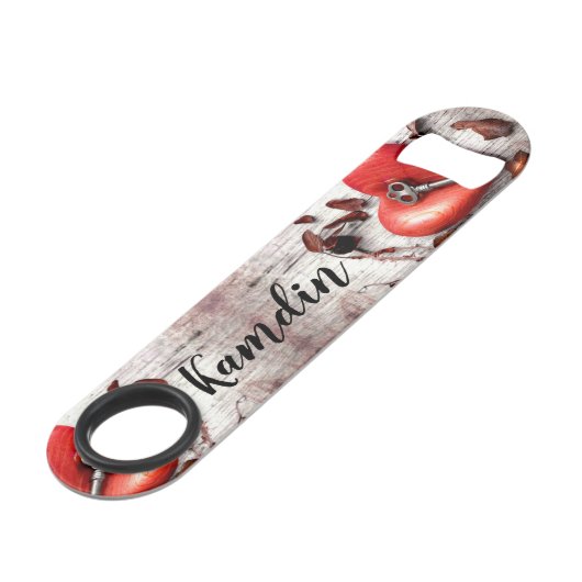 Gepersonaliseerde flesopener Country Wood Key to m Speed Flessenopener (Voorkant Gekanteld)