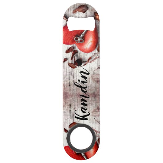 Gepersonaliseerde flesopener Country Wood Key to m Speed Flessenopener (Voorkant)