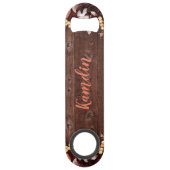 Gepersonaliseerde flesopener katoenen tak op donke speed flessenopener (Voorkant)