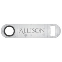 Gepersonaliseerde flesopener met glanzende zilvere