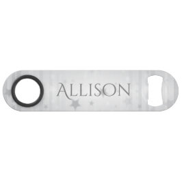 Gepersonaliseerde flesopener met glanzende zilvere speed flessenopener