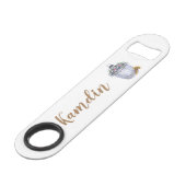 Gepersonaliseerde flesopener Zomer Land bruiloft Speed Flessenopener (Voorkant Gekanteld)