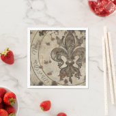 Gepersonaliseerde  fleur de lis servet (Insitu)