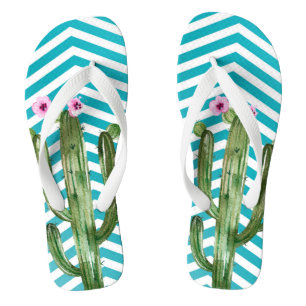 Gepersonaliseerde Flipflop Sandalen Boho Cacti Cac Teenslippers