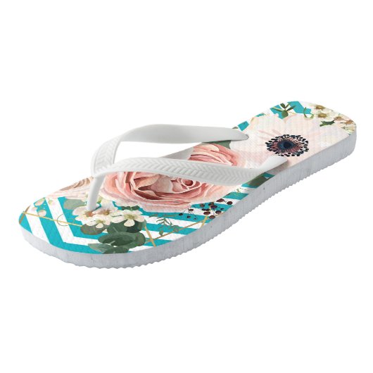 Gepersonaliseerde Flipflop Sandalen Geometrisch Ro Teenslippers (Schuin)