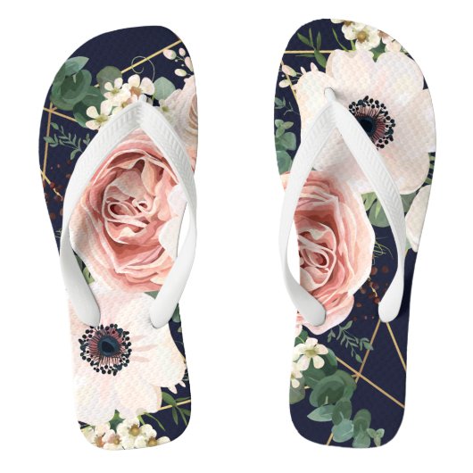 Gepersonaliseerde Flipflop Sandalen Geometrische N Teenslippers (Voetbed)