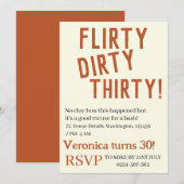 Gepersonaliseerde flirty vies dertig grappige verj kaart (Voorkant / Achterkant)