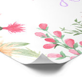 Gepersonaliseerde Floral Alphabet Initiaal kinderk Poster (Hoek)