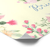 Gepersonaliseerde Floral Alphabet Initiaal kwekeri Poster (Hoek)