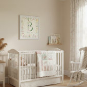 Gepersonaliseerde Floral Alphabet Initiaal kwekeri Poster