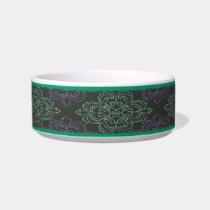 Gepersonaliseerde Floral Art Pet Bowl Voerbakje