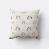 Gepersonaliseerde Floral Boho Rainbow Naam Kussen (Achterkant)