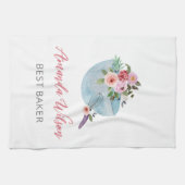 Gepersonaliseerde Floral Bowl en Whisker Bakers Theedoek (Horizontaal)