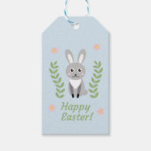 Gepersonaliseerde Floral Bunny Paascadeau Labels Cadeaulabel (Voorkant)