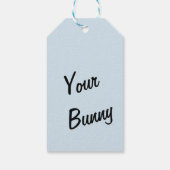 Gepersonaliseerde Floral Bunny Paascadeau Labels Cadeaulabel (Achterkant)