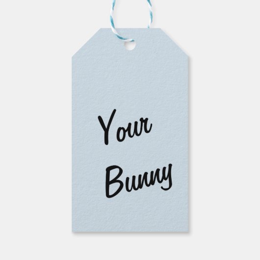 Gepersonaliseerde Floral Bunny Paascadeau Labels Cadeaulabel (Achterkant)