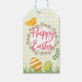 Gepersonaliseerde Floral Bunny Paascadeau Labels Cadeaulabel