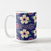 Gepersonaliseerde Floral Coffee Mok met naam (Links)