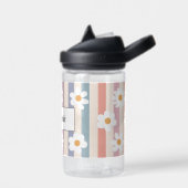 Gepersonaliseerde Floral Daisy Girly Waterfles (Links)