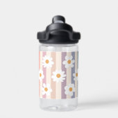 Gepersonaliseerde Floral Daisy Girly Waterfles (Achterkant)