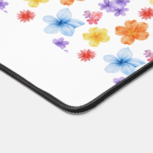 Gepersonaliseerde Floral Desk Mat (Hoek)